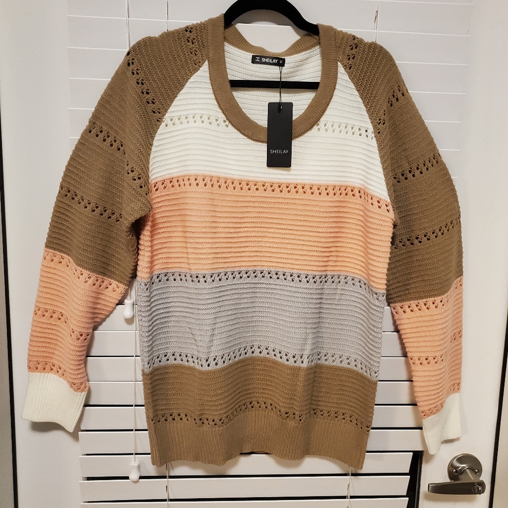 Round neck casual sweater